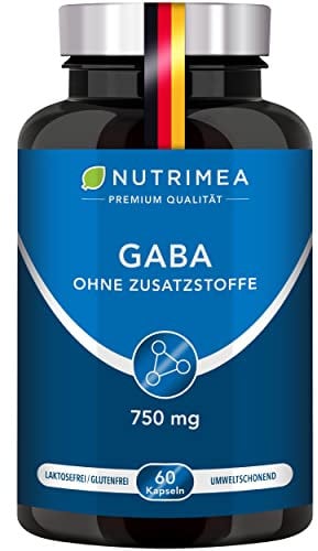 GABA Pur 750mg | Hochdosiert & Ohne Zusätze | Kapseln 100% Vegan | Ruhe & Entspannung - Calm, Sleep & Relax