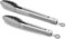Premium Stainless Steel Food Tongs, 9-Inch & 12-Inch Grey Silicone BPA Free Non-Stick BBQ Cooking Grilling Locking Kitchen Tong