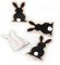 Logbuch-Verlag 4 Osterhasen Dekoklammern schwarz 8 cm Holzklammer Ostern Deko Klammer Clip Verzierung Osternest