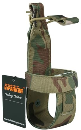 EXCELLENT ELITE SPANKER Outdoor Tactical Water Bottle Pouch Water Bottle Holder Molle Adjust Water Bottle Carrier for Hunting Walking Running Traveling(MCP)
