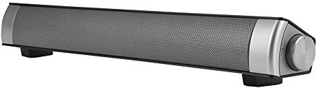 Barre de Son Bluetooth, Enceintes Soundbar Stéréo Bluetooth sans Fil Subwoofer Speaker Support Carte TF, AUX, Appel Mains Libres Cinéma Maison Lecteur Audio Portable avec Yélécommande.