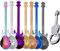 ESRISE Gitarren Löffel Gitarre Kaffeelöffel Musiker Geschenke, Lustig Musik Deko Geschenk Teelöffel, Edelstahl Geschenk