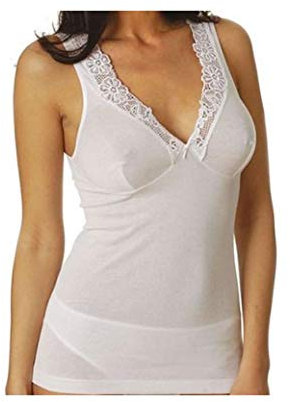 Canotta Donna Vajolet Sl5068 Filo di Scozia, Bianco, 4