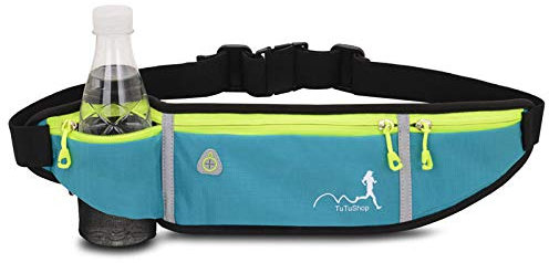 TuTuShop Lightweight Running Belt Adjustable Running Waist Pack with Elastic Strap Running Pouch Phone Holder Accessories for iPhone Samsung,Workout Fanny Pack for Men/Woman/Kids (Sky Blue)