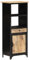 vidaXL Mangoholz Massiv Highboard Industriell Kommode Vitrine Anrichte Bücherregal Schrank Bücherschrank Standvitrine Sideboard 45x32x110cm