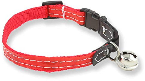 Monkimau Katzenhalsband Leuchtend mit Glöckchen und Reflektor