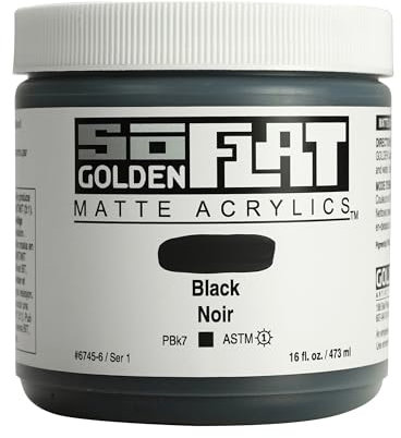 Golden : SoFlat : Matte Acrylic Paint : 473ml : Black