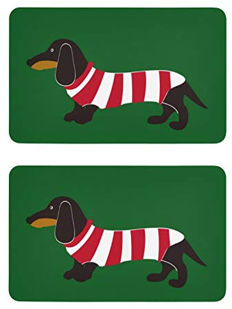 Mnsruu Kühlschrankmagnete mit Dackel-Motiv, grün, 2 Stück