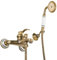 HomeLava Wannenarmatur Badewannenarmatur mit Handbrause Retro Messing Einhand-Wannenbatterie Wasserhahn Wannenmischer Duscharmatur Wandmontage für Badewanne und Badezimmer