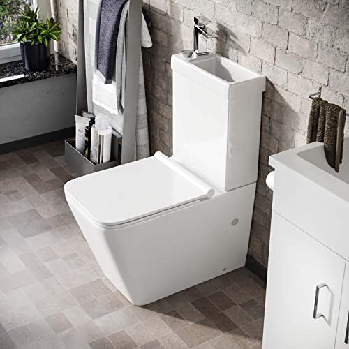 2 in 1 Combo Toilet and Basin Combined Sink Cloakroom Space Saver Unit | Nova