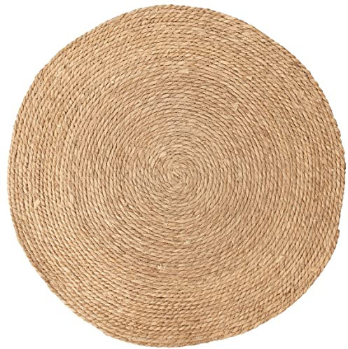 AMARE Teppich rund 80cm naturfarben