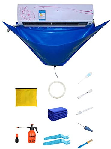 Condizionatore D' Aria Pulizia Copertura, 12 Pezzi Kit di Pulizia AC per Montaggio A Parete Impermeabile, Climatizzatore per La Casa Pulizia Coperchio Antipolvere con Tubo