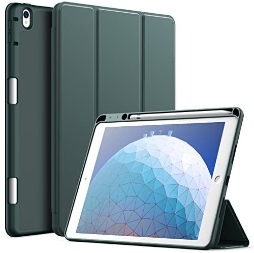 JETech Case for iPad Air 3 (10.5-Inch 2019, 3rd Generation) and iPad Pro 10.5 with Pencil Holder, Slim Tablet Cover with Soft TPU Back, Auto Wake/Sleep (Misty Blue)
