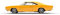 adrium Holz-Bild 140 x 90 cm: Gelbes Oldtimer-Muscle-Car - Seitenansicht (55870785)