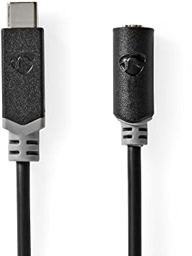 NEDIS USB-C™ Adapter Cable 1.0m, Converts USB-C™ Devices to 3.5mm Audio - Compatible With Smartphones, Tablets, Headphones, Speakers and HiFi Sets