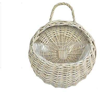 MISOYER Cestini di Fiori fissati al Muro vasi di Piante di Vimini Fatti a Mano Cesto di Fiori ondulati fissati al Muro Vaso da Appendere Contenitore portapiante per Giardino Parete di innate