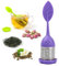 Silicone Tea Infusers - Fine Mesh Loose Leaf Tea Filter, Purple (1 Set)