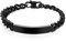 Cupimatch Herren Armband Edelstahl Schwarz: Punk Poliert Panzerkette Biker Panzerarmband Klassisches Königsketten 21cm Männer Armkette Gothic Verstellbar Armreif Geschenke für Freund Vater Sohn