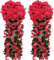 Künstlich Hängende Blumen Kunstblumen Violette Blumen Wand Glyzinien Künstliche Hängepflanzen Bunte Hängende Plastikblumen für Büro Zuhause Party Hochzeit Haus Dekoration (2PCS Hot Pink)