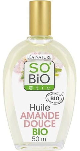 SO BIO - Huile D'Amande Douce 50ml pour une peau douce et hydratée - Soin visage homme - Lot De 3 - Vendu Par Lot