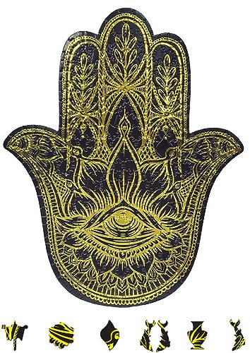 Universal Castle Buddha Thema 3D Förmiges Puzzle für Erwachsene und Kinder Lustiges Unmögliches Bildung Spielzeug und Geschenk Puzzle (The Hamsa Hand 311 Pieces)
