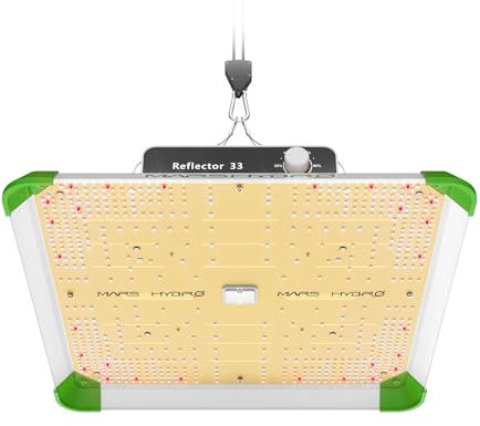 MARS HYDRO LED Grow Lampe Reflector33 mit UV IR LED Grow Light mit Tieferes Eindringen & Dimmbar Daisy Chain 250W Vollspektrum Pflanzenlampe LED für 100x100cm Sämlinge, Gemüse und blühende Pflanzen