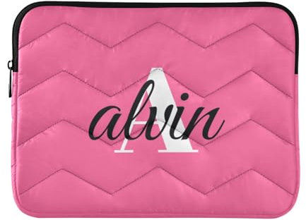 Neon Pink Custom Laptop Sleeve Case 13.3 Inch Personalized Laptop Cover Bag Lightweight Computer Sleeve for Notebook Tablet