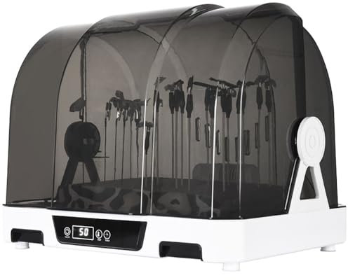 Kadxyan Airbrush Spray Booth, DIY Painting Dryer Booth, Model Spray Booth Dryer, with Dust Cover, Adjustable Time and Temperature, Quick Drying, LCD Screen, for Spraying Models, Arts, Crafts