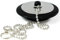 Universal Sink Plug with Chain, Drain Stoppers Black Rubber, 40cm Stainless Steel Chain Sink Plug Replacement for Kitchen Bathroom(Size 1.65in To 1.77in, Chain 15.7in)