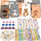 NlsqEU 120Pcs Hunde Party Mitgebsel, Hunde deko kindergeburtstag, Hunde Motto Geburtstagsparty Zubehör, Hunde Geschenktüten, Schnapparmband, Schlüsselanhänger, Aufkleber und Tattoos Aufkleber