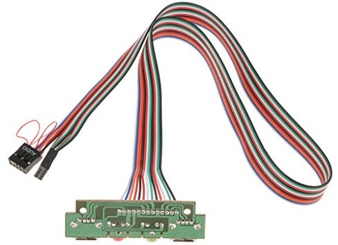 Suammiitstrieadea PC Computer Case Front Panel USB Audio Port Mic Earphone Cable 7.3CM, Black