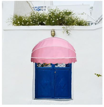 Tenda da sole a cupola semisferica in tela fai da te per balcone, patio, portico, impermeabile, con design pieghevole (diametro: 135 cm)