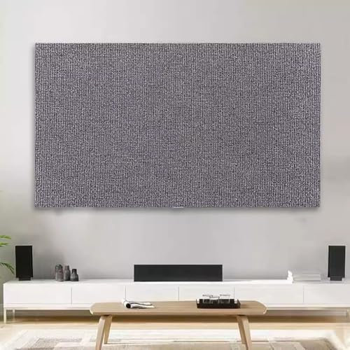 Couverture TV 19-80 Pouces, Anti-poussière en Coton et Lin Couverture de Protection de L'écran de Télévision, Chambre À Coucher Intérieure Décoration du Salon Couverture de Poussière(Color:col