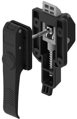 Serrure à poignée tournante noire, loquet télescopique for bateau, toilettes, camping-car, PA, serrure de porte for Van, accessoires de camping-car, 1 pièces