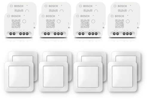 Bosch Smart Home Relais Schalter-Set inklusive Wandschalter, 8x Relais, 8x Wandschalter