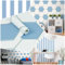 WPE® City F.C Football Themed Wallpaper Kids Bedroom Football Fan Blue Wallpaper - Matching Plain Blue & White Stripe Wallpaper Available (Football)