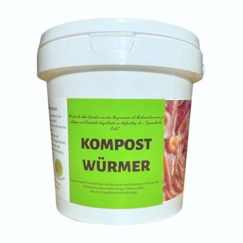 Kompostwürmer lebend | 50 Stück | Ideal für Gartenarbeit und Kompostierung