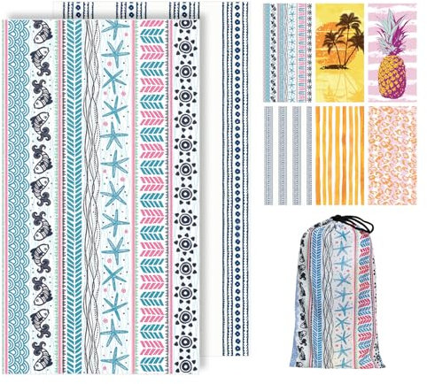 Strandtuch Mikrofaser - 180*100 cm Strandhandtuch XXL mit Kostenloser Aufbewahrungstasche, 250 GSM Strandtuch Sandfrei Schnelltrocknend, Wasserabsorbierend, Geeignet für Schwimmen, Reisen & GYM(Blau)