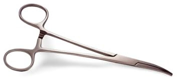 18 cm Arterienklemme als Hakenlöser zum Angeln, Arterienklemme gebogen, Angelzange, Edelstahl Arterienklemme, Lösezange, Edelstahlzange, Angelklemme, Fischerklemme, Hakenlöser Zange (gebogen)