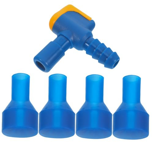 SUPVOX 1 Set Fahrrad Wasserbeutel Zubehör Wasserflaschen Trinkschlauch Adapter Wasserblasenkappe Silikonstopfen Wasserflaschen Adapter Trinkblase Beißventil Flaschenadapter Blau Pp