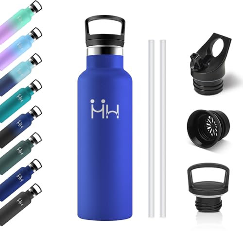 Botella Termica Niños 500ml, Botella Termica con Pajita, Cantimplora Termo con Doble Aislamiento, sin BPA, Fácil de llevar, Termo para Dióxido de Carbono, Camping, Escuela, Fitness, Bicicleta