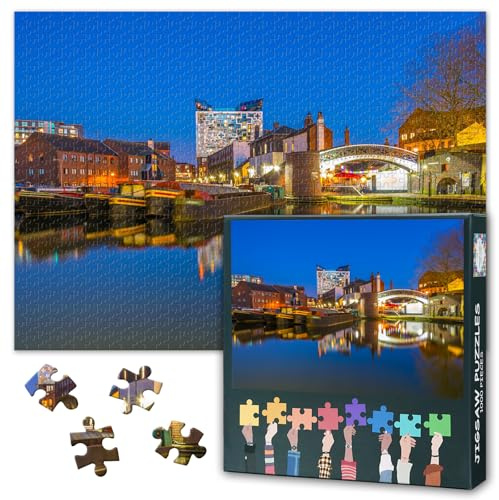 Birmingham Skyline Puzzles for Adults 1000 Pieces, Birmingham England Jigsaw Puzzles, Adult Puzzle for Adults, Educational Fun Games or Toys for Elders Friends 20X27 INCH