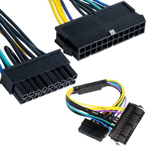 HAAMNING7 24 Pin to 18 Pin ATX PSU Power Adapter Cable, 24P to 18P ATX PSU Main Power Supply Cable for HP Z220 Z230 Z420 Z620 Workstation (33cm, 13in)
