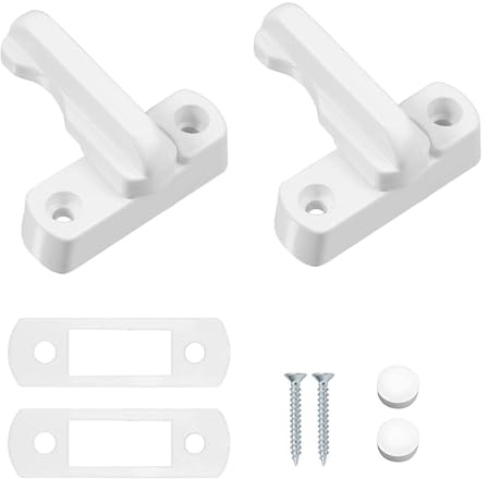 2 Pack Sash Jammers for UPVC Windows & Doors, Window & Door Lock Blocker | Enhanced UPVC/PVC Security - Anti Theft Window Locks with 4 Screws