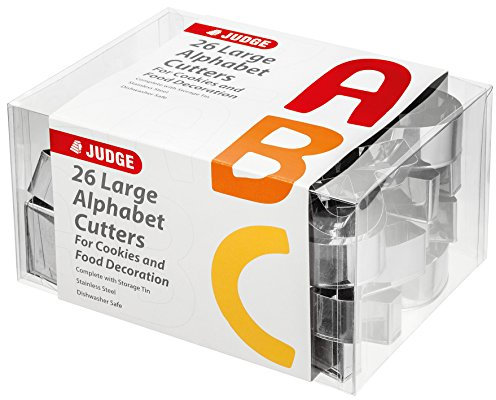 Judge Cortadores Grandes del Alfabeto, Acero Inoxidable, Plateado, Large Alphabet Cutters
