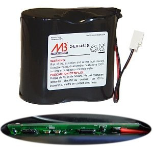 Pile Lithium équivalent a Batli02 ou 2 LSH20 7.2V 14Ah pour Centrale d'alarme