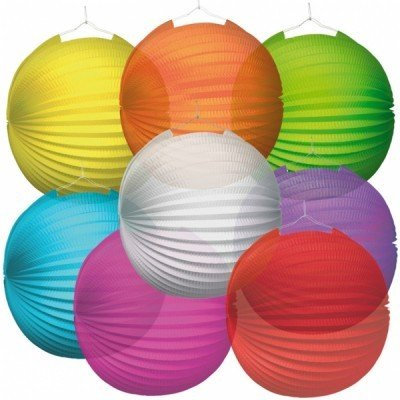 amscan Lampion blau flammwidrig, Durchmesser – 25 cm