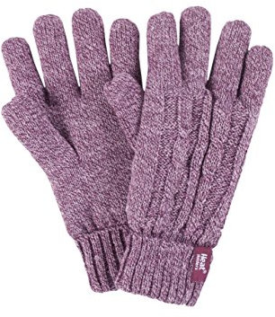 HEAT HOLDERS Damen 1 Paar Heatweavergarn Handschuhe mit Wärmerückhaltungswert 2,3 - Rose S/M