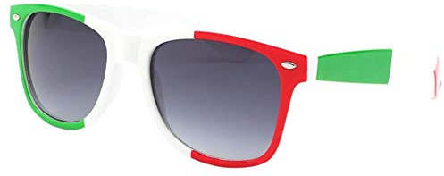 Eye Wear Lunettes de soleil Italie Verte Blanche et Rouge - Taille unique - Vert