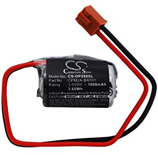 CS-OP200SL Akku 1000mAh Kompatibel mit [Omron] CJ1, CJ1G, CJ1H, CPM2A, CQM1H, NS7 Ersetzt CPM2A-BAT01